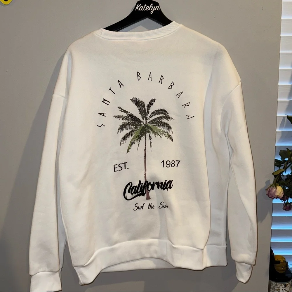 California Santa Barbara White Sweater Size Large - Picture 2 of 3